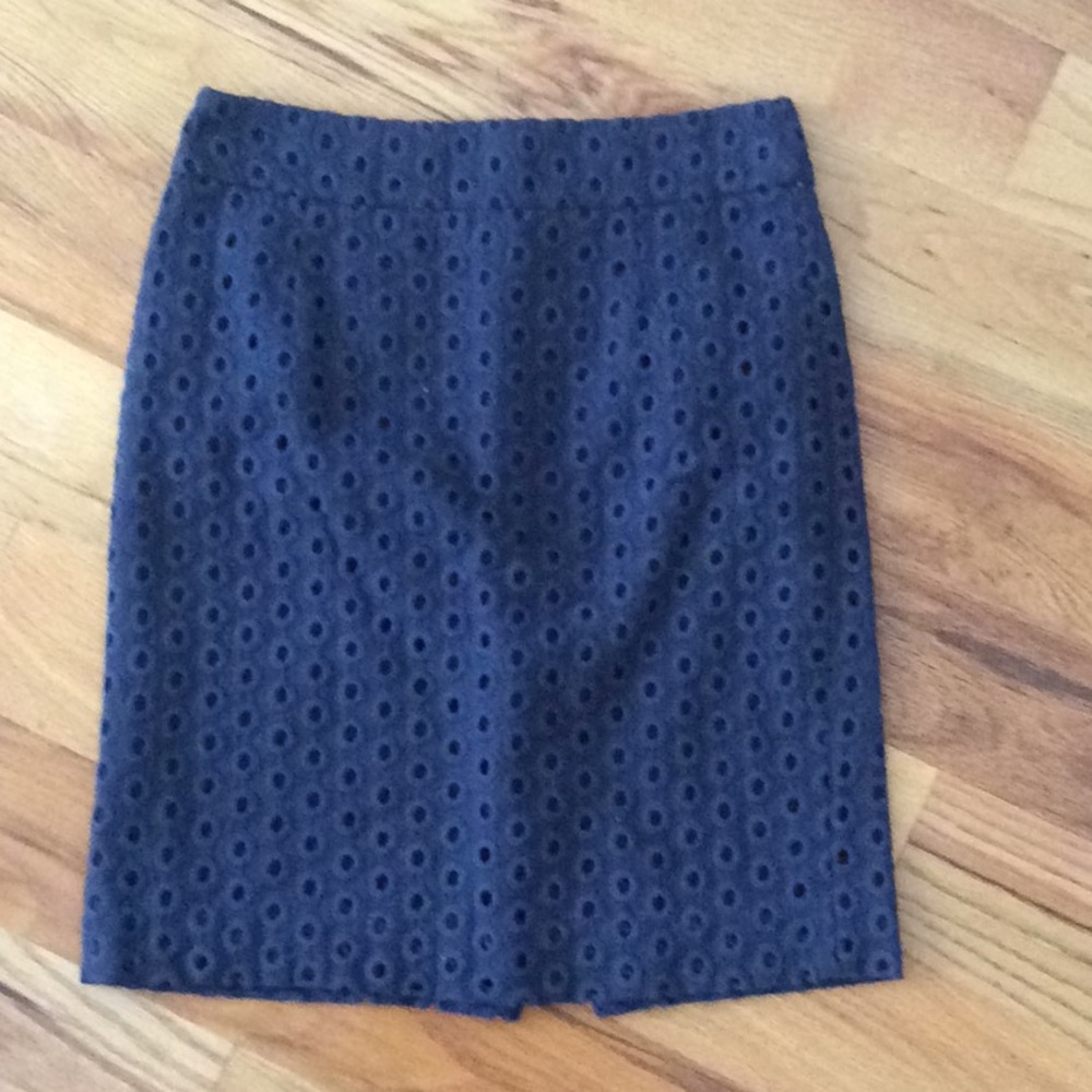J. Crew eyelet pencil skirt